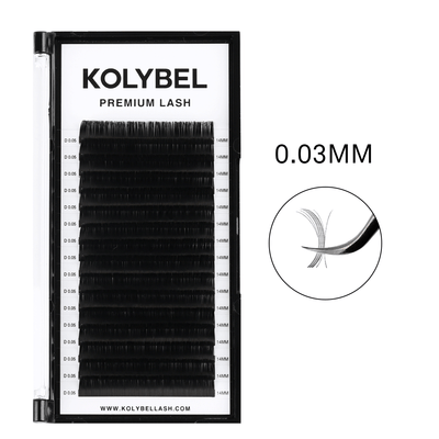 Wholesale Premium Lash Extensions 0.03mm(16Rows)-kolybel