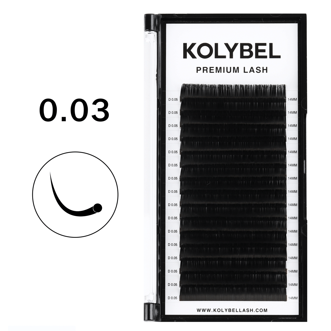 Wholesale Premium Lash Extensions 0.03mm(16Rows)-kolybel