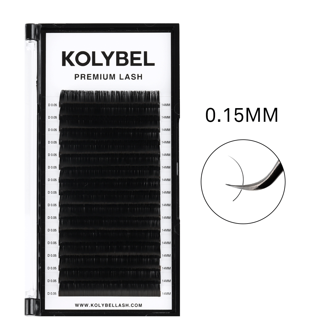 Premium Lash Extensions 0.15mm(16Rows)-kolybelbel