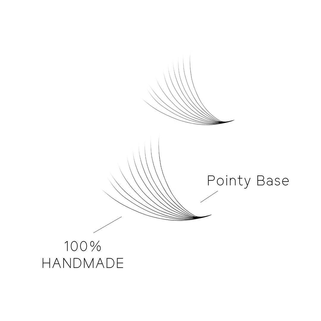 10D Handmade Pointy Base Premade Volume Loose Fans(500Fans)