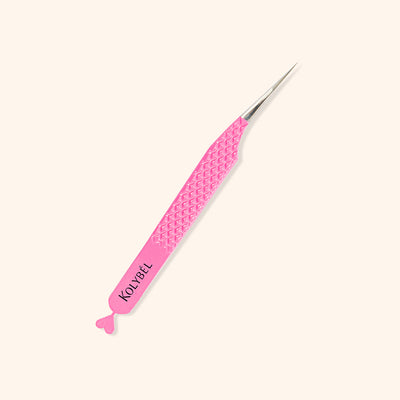KP-13 Heart-shaped Pink Tweezers For Eyelash Extension