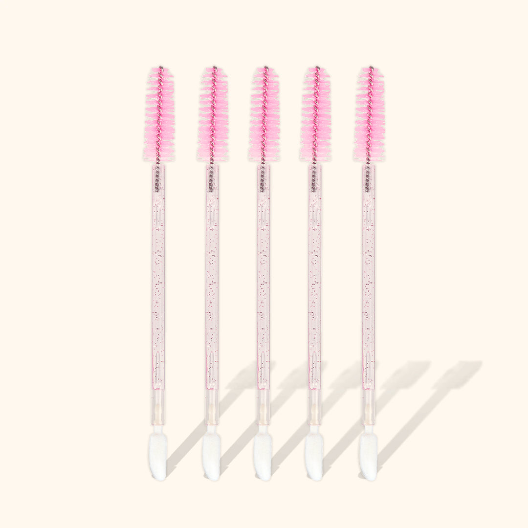 Lip Wand & Lashes Brush Duo For Eyelash Extensions 50pcs/Pack