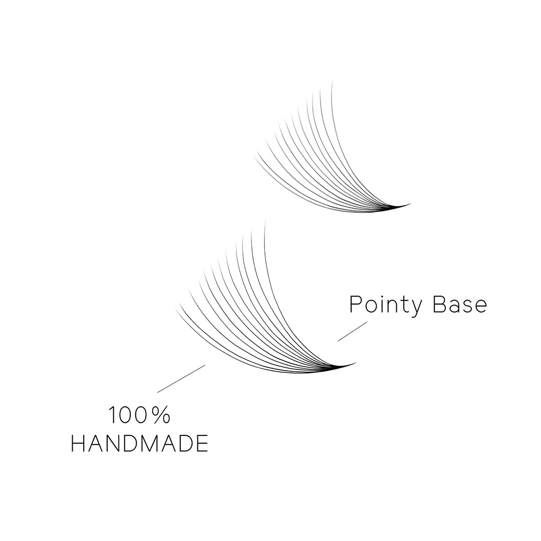Wholesale 12D Handmade Pointy Base Premade Volume Loose Fans(500Fans)