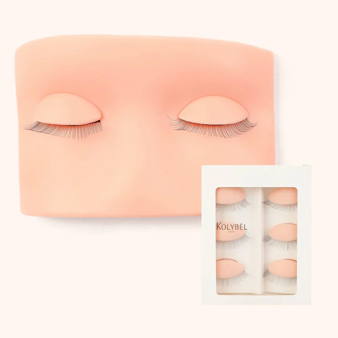 Mannequin head with practice silicone eyes