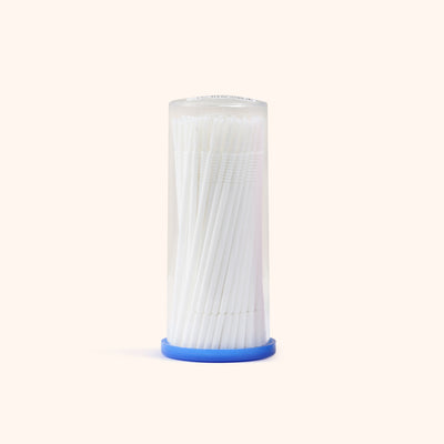 Cepillo de algodón de plástico puntiagudo en caja