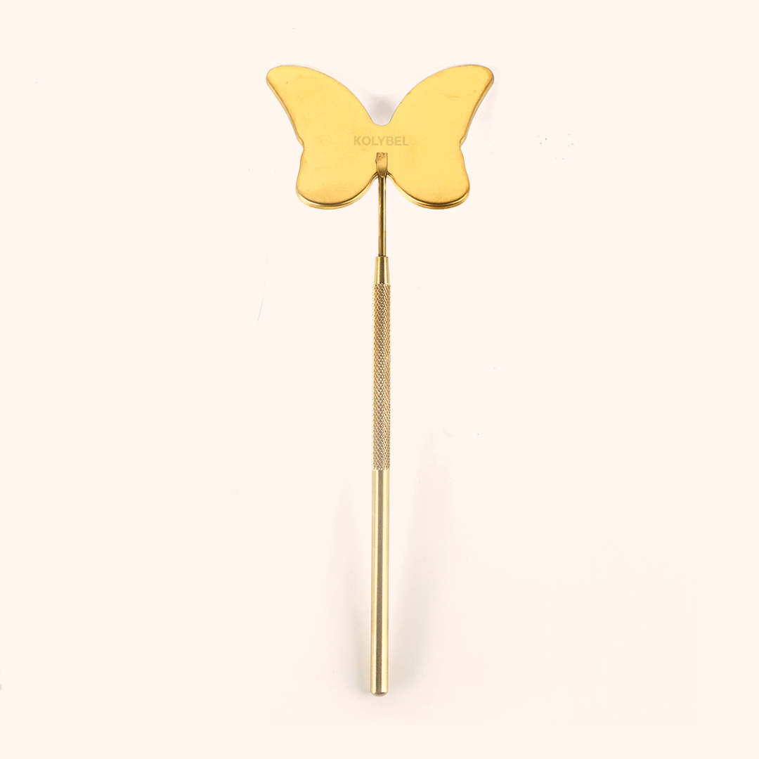 Butterfly-shaped Steel Eyelash Mirror