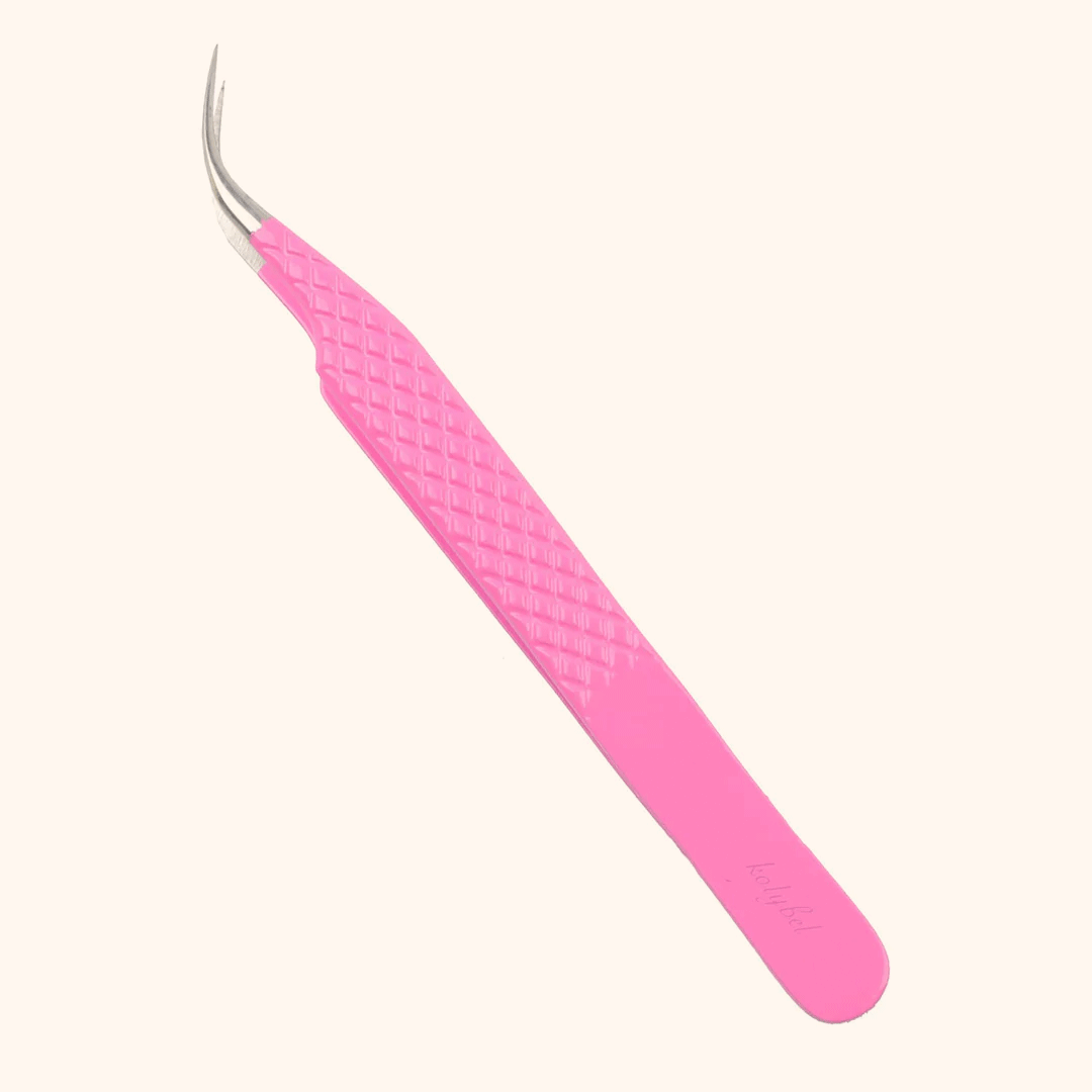 KP-03 Pink Marbling Tweezers For Eyelash Extension