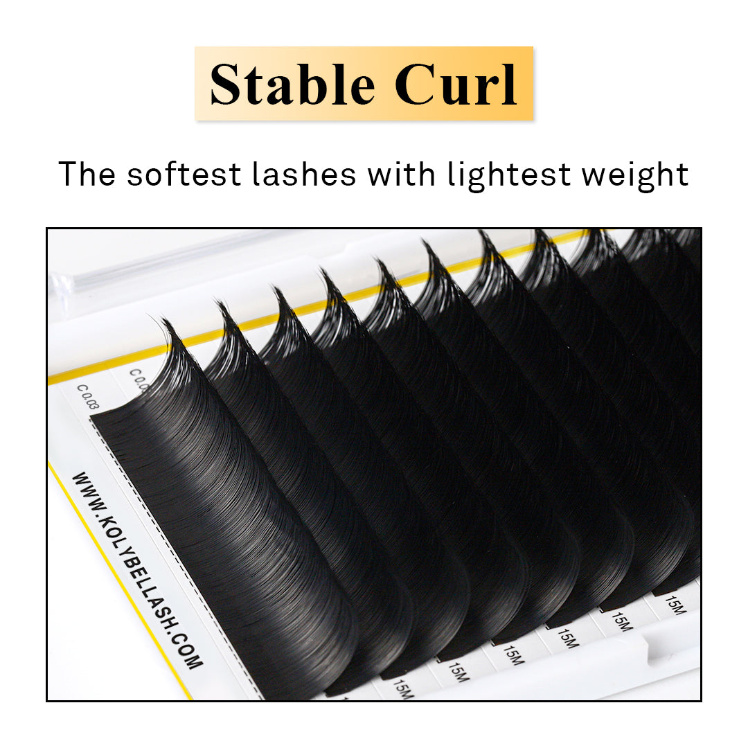 Cashmere Lash Extensions 0.03mm(16Rows)-kolybel