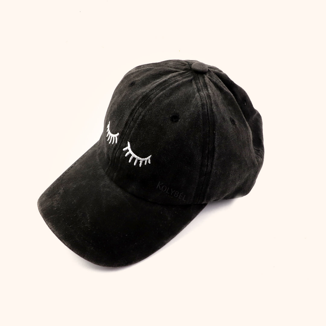New Eyelashes Embroidery Baseball Cap Professional Hat
