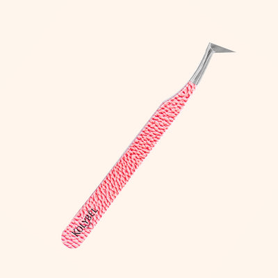 KP-15 Pink Marbling Tweezers For Eyelash Extension