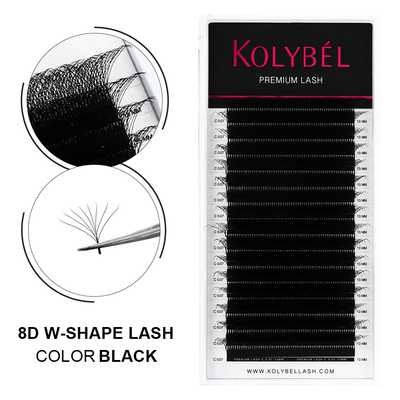 W Style 8D Premade Volume Fan Lashes (16 Rows)-kolybel