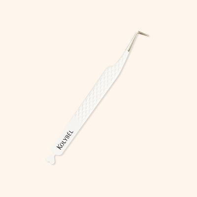 KW-11 Heart-shaped White Tweezers For Eyelash Extension