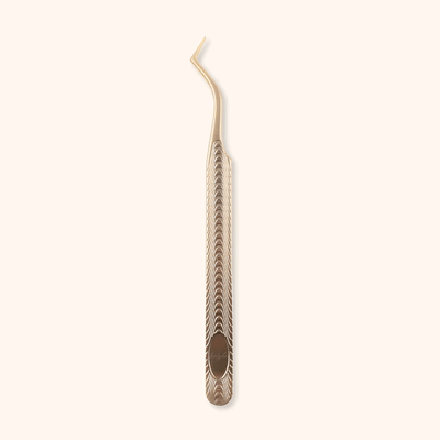 KF-03 Retro Gold Tweezers For Eyelash Extension - Kolybel