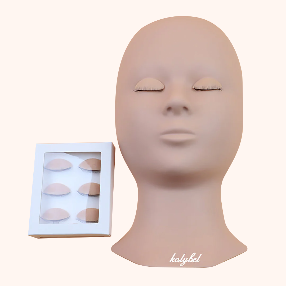 Kolybel Training Mannequin Head With  6 pcs Eyelids For Kolybel