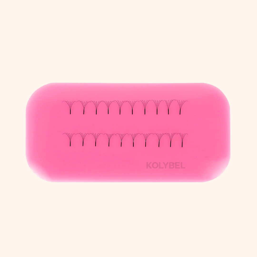 Paleta de silicona de frente rosada