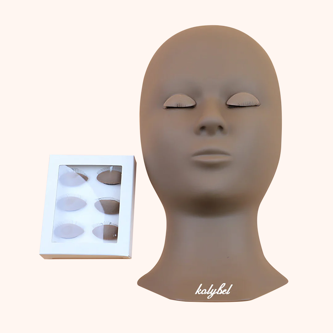 Kolybel Training Mannequin Head With  6 pcs Eyelids For Kolybel