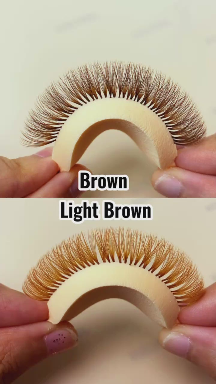 Brown Premium Lashes Colored Volume Eyelash Extensions