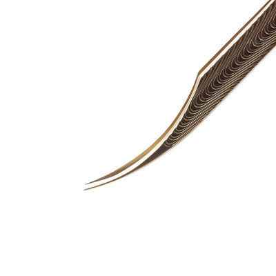 KF-05 Retro Gold Tweezers For Eyelash Extension-kolybel lash