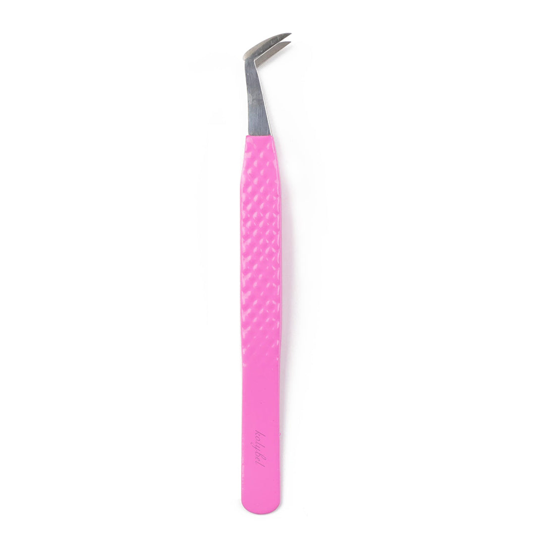 KP-02 Pink Tweezers For Eyelash Extension-kolybel lash