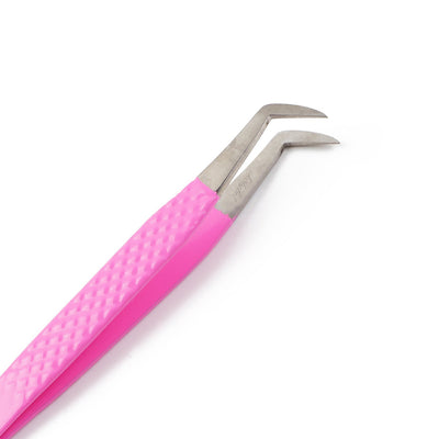 KP-02 Pink Tweezers For Eyelash Extension-kolybel lash