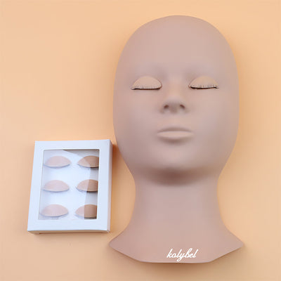 Kolybel Training Mannequin With  6 pcs Eyelids For Kolybel Lash