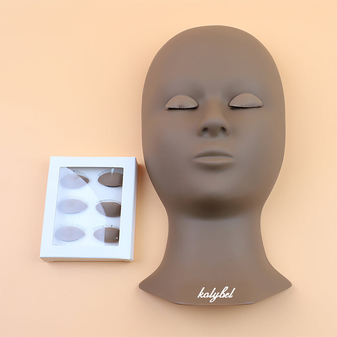 Kolybel Training Mannequin With  6 pcs Eyelids For Kolybel Lash